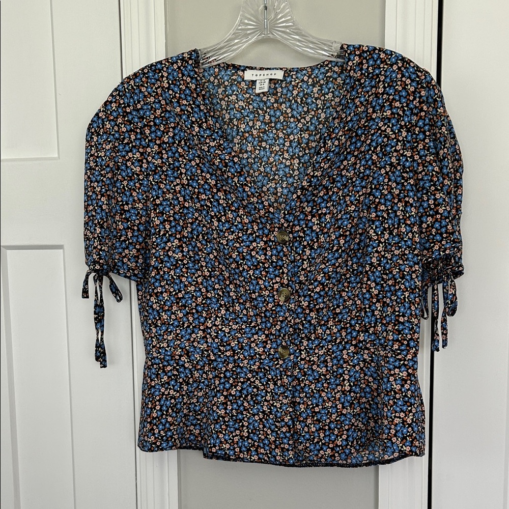 Topshop Floral Blouse